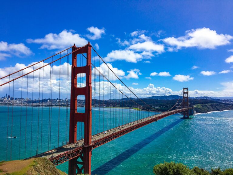 Photo of a bridge over a body of water.